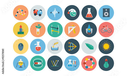 Flat Science and Technology Icons 3