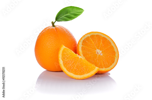 Orange fruit isolated on white background   Clipping Path