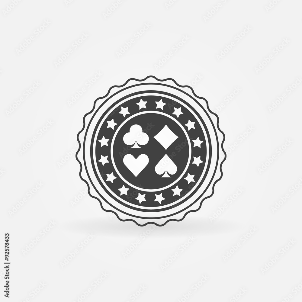 Poker badge or label Poker badge or label