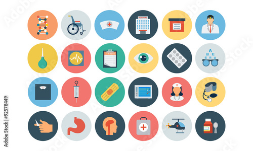 Flat Medical and Health Vector Icons 3