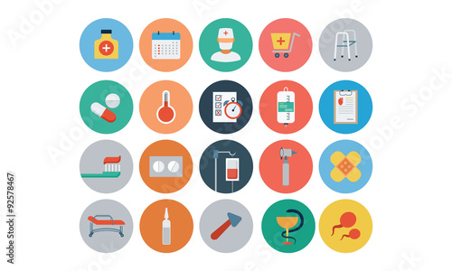 Flat Medical and Health Vector Icons 4