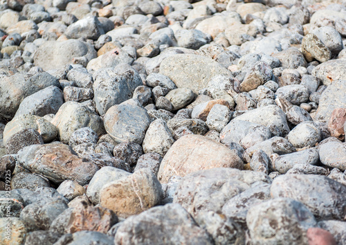 Seaside stones close-up. Ibiza. Spain