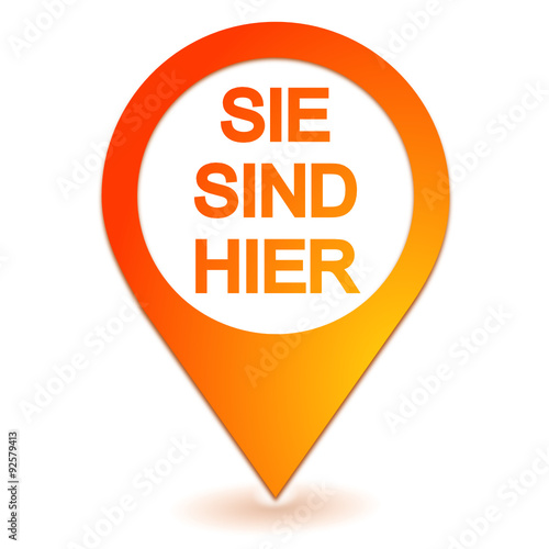 Sie befinden sich hier auf Geolocation Orange Symbol