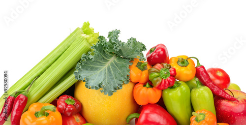 Assortment fresh fruit and vegetables