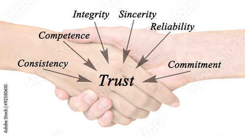 Canvas Print Diagram of trust