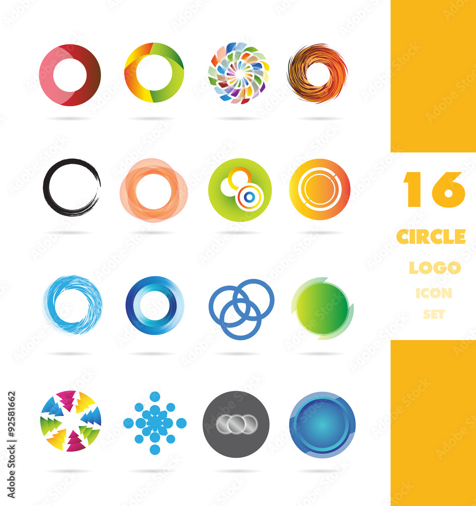 Circle business logo icon set Circle business logo icon set
