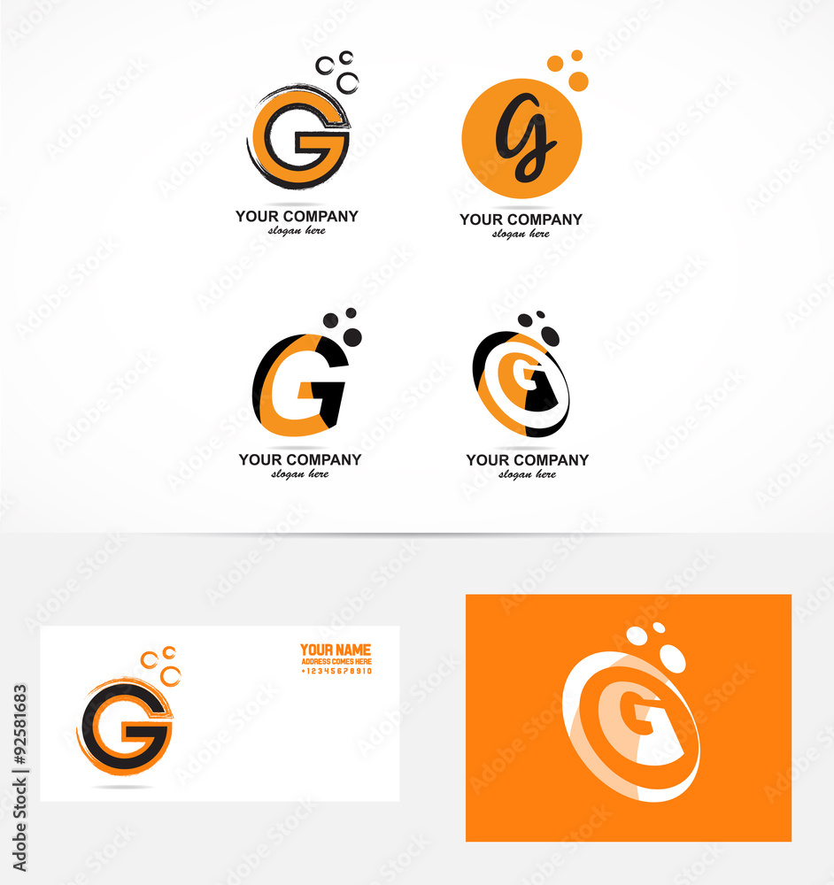 Letter G logo icon set