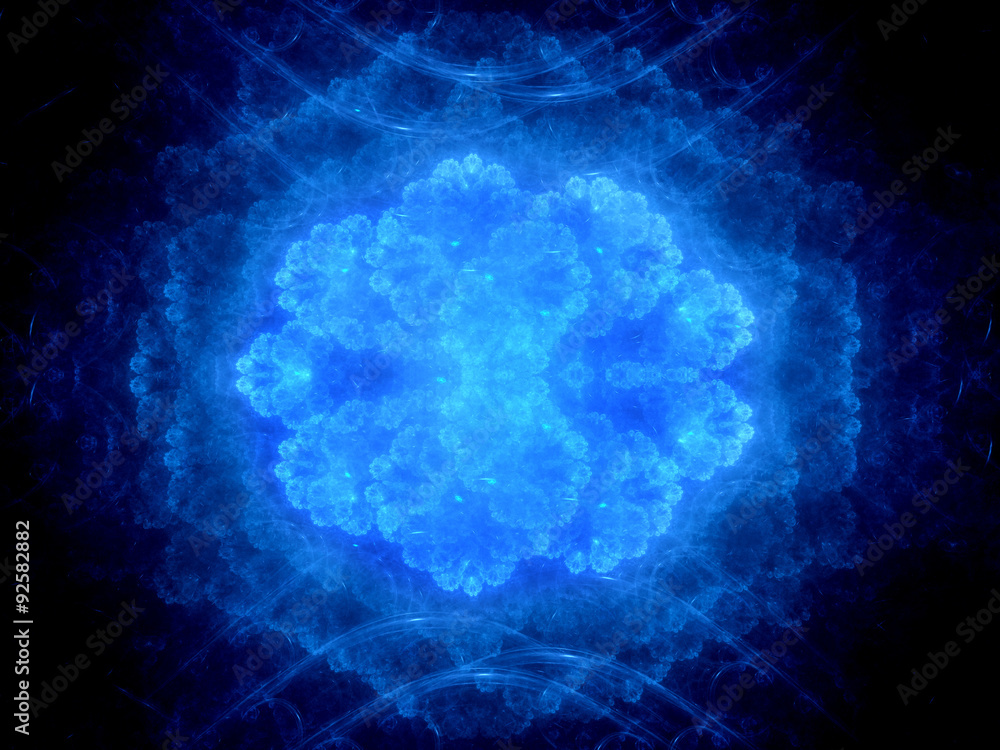 Blue glowing unknown virus Blue glowing unknown virus