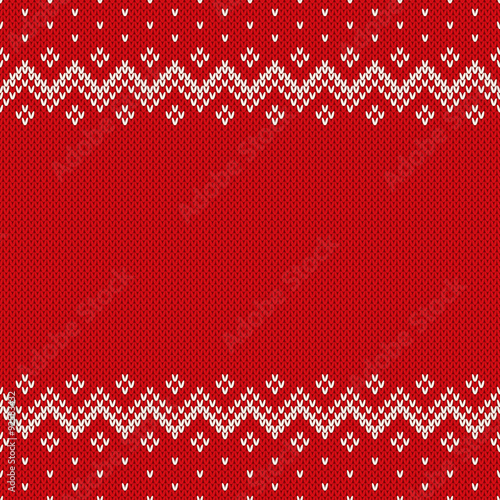 Fair Isle Style Seamless Knitted Pattern. Christmas Background w