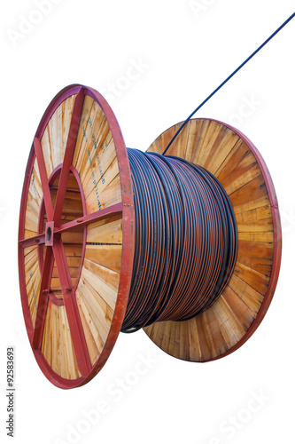 Huge electric cable roll