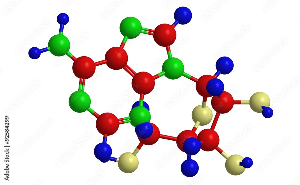 Molecular structure of adenosine Molecular structure of adenosine