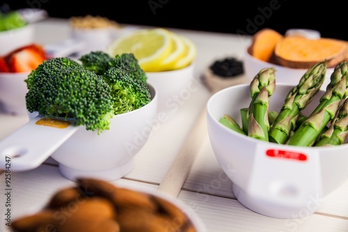 Portion cups of healthy ingredients