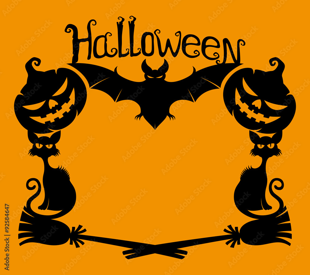Obraz premium Halloween background with space for text.