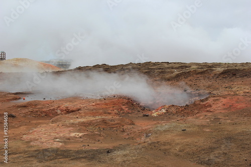 Aktiver Vulkan im Hochtemperaturgebiet Seltun auf Island © rbkelle