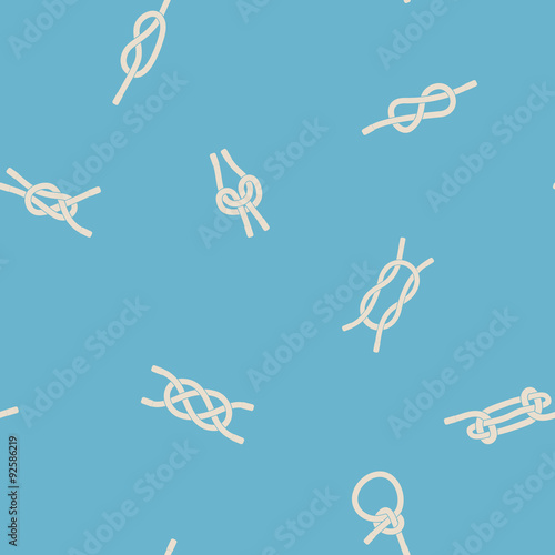 Seamless background with nautical rope knots for your design
