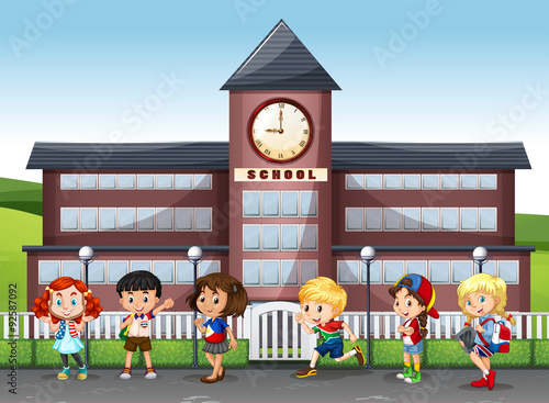 International children at school