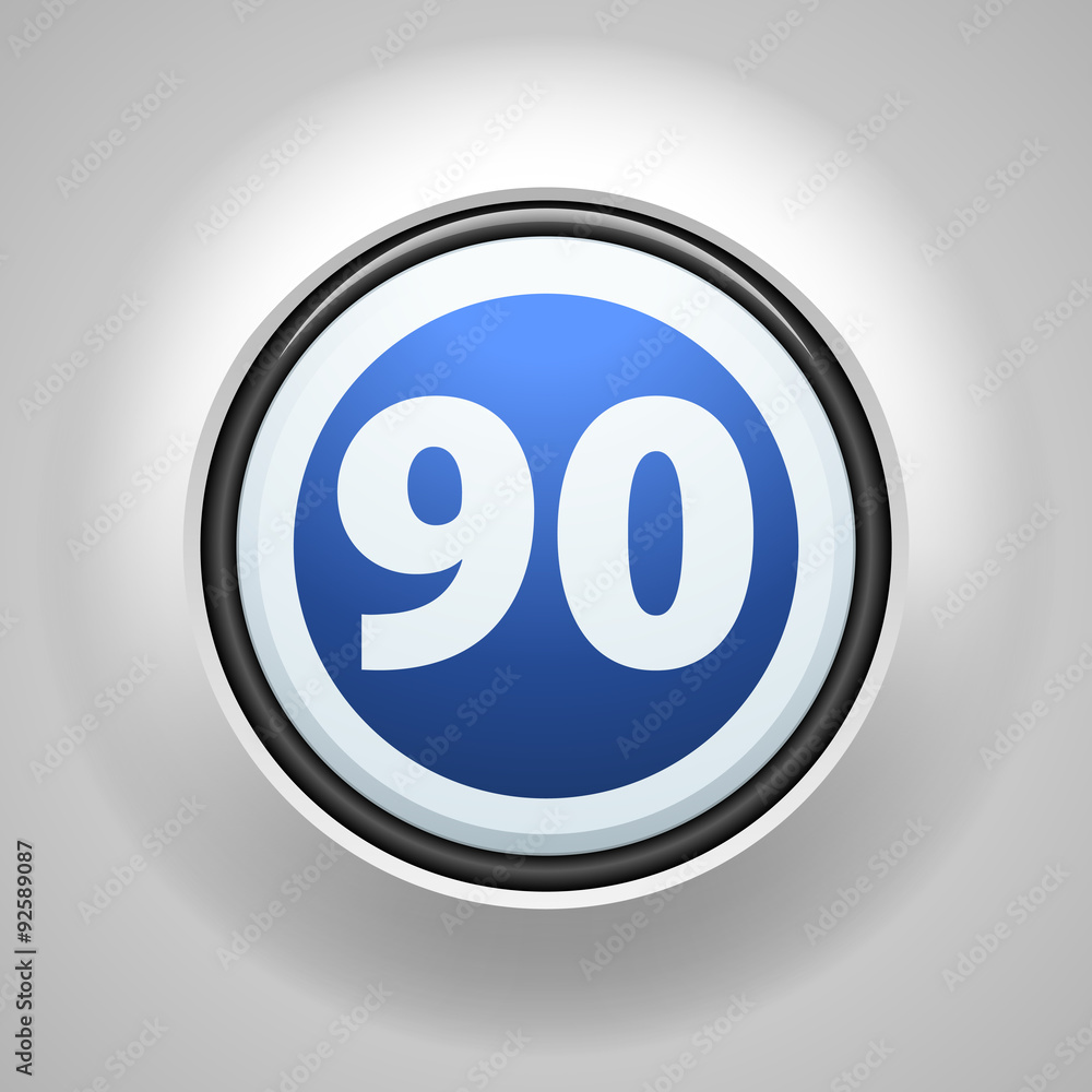 Minimal speed to 90 kilometers per hour traffic sign Minimal speed to 90 kilometers per hour traffic sign