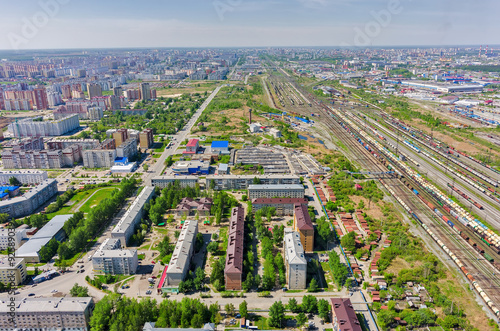 Voynovka railway node. Industrial district. Tyumen