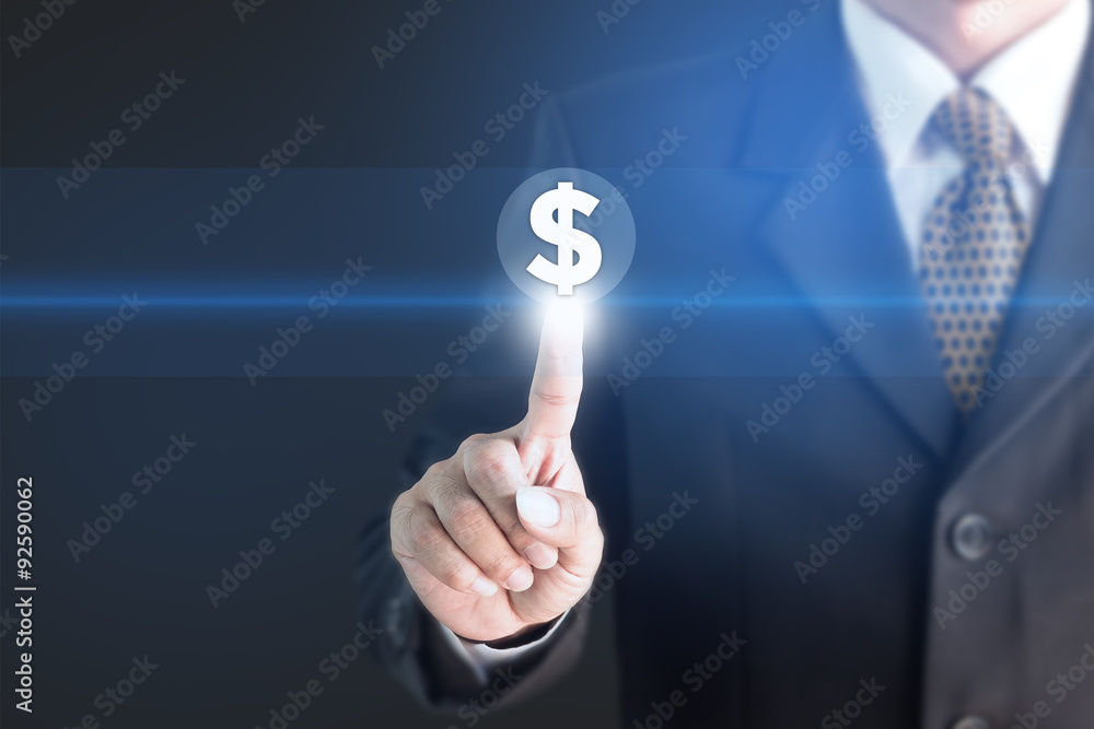 A Businessman holding a white sign with the message US Currency. Can bring to the medium of your ad. A Businessman holding a white sign with the message US Currency. Can bring to the medium of your ad.