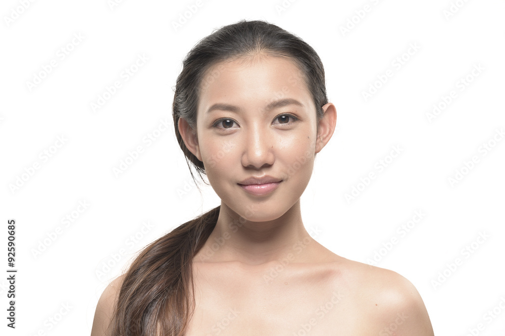 asian woman on white background asian woman on white background