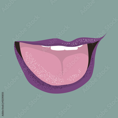 Sexy female open mouth