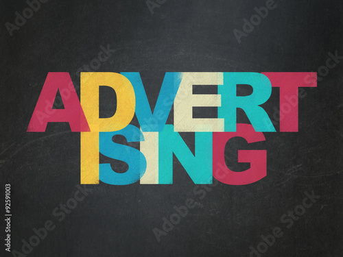 Marketing concept: Advertising on School Board background