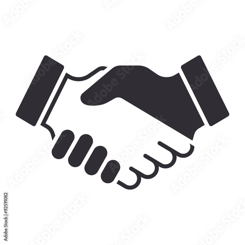 Handshake icon. Partnership and agreement symbol