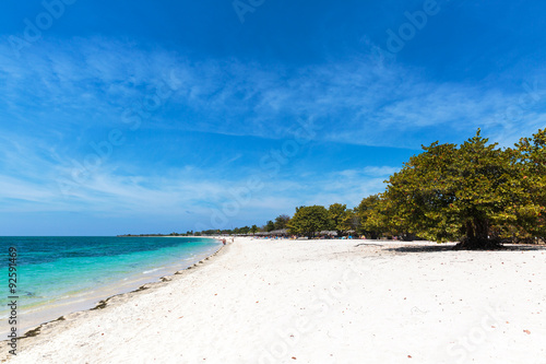 White sand beach in Cuba
