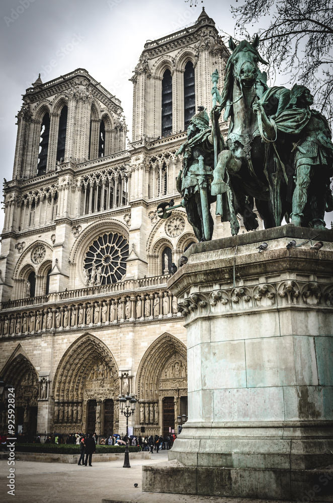 Charlemagne in Notre Dame , Paris France