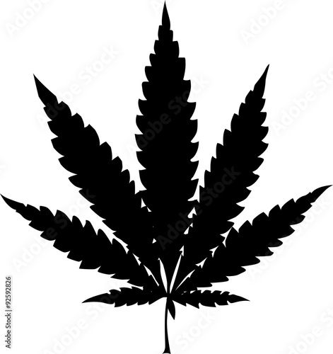 Weed leaf silhouette