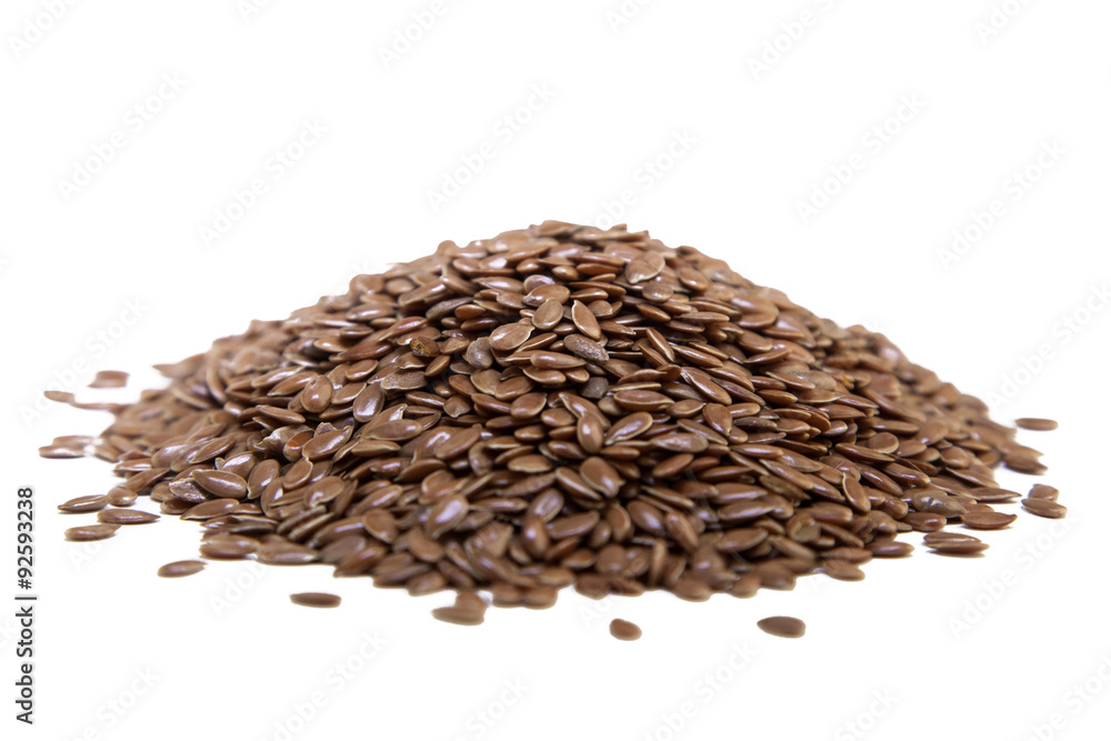 Flax seeds isolated on white background Flax seeds isolated on white background