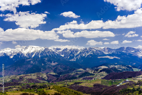 landscape with bucegi mountains in Romania