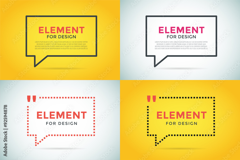 Obraz premium Quote blank template bubble empty design