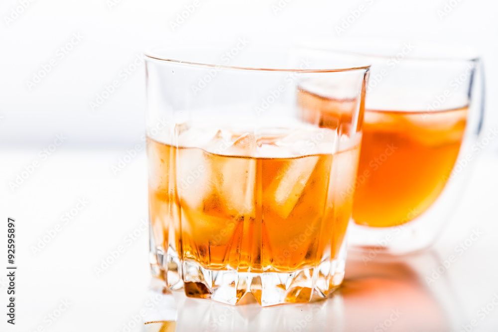 Two different glasses of whiskey Two different glasses of whiskey