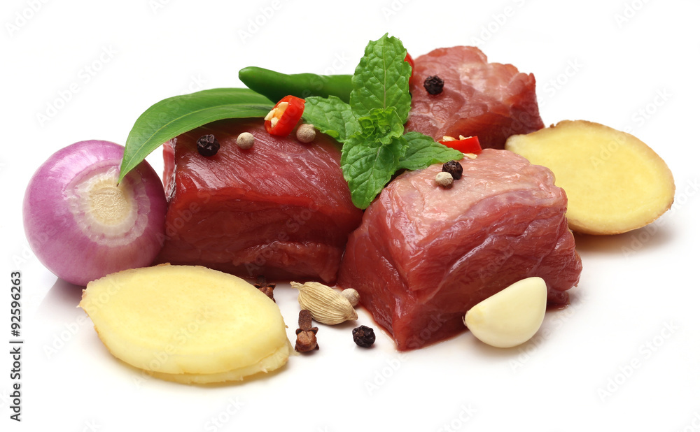 Raw beef with spices