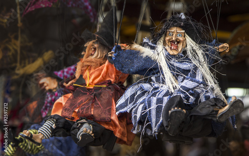 Photography Witch doll, photo taken in a street market in Prague, Czech Republic