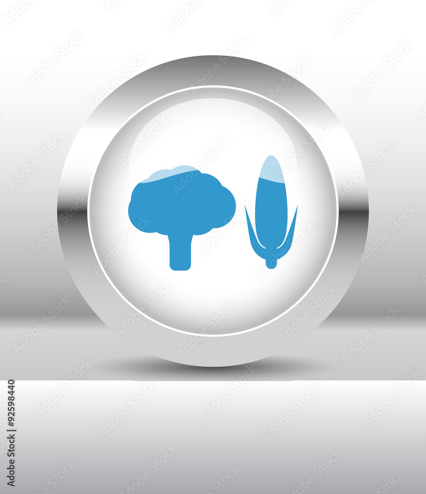 Web button with Vegetables illustration on abstract table Web button with Vegetables illustration on abstract table