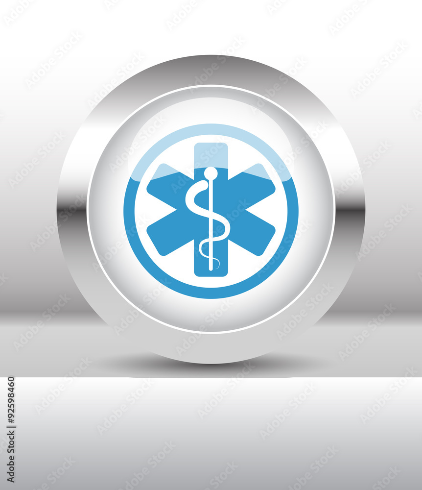 Web button with Medical Symbol illustration on abstract table Web button with Medical Symbol illustration on abstract table