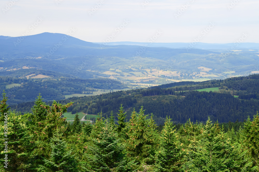 Lookout in Sumava national park