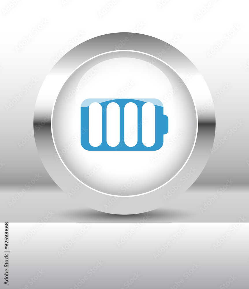 Web button with Battery illustration on abstract table Web button with Battery illustration on abstract table