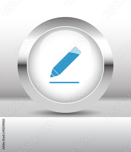 Web button with Sign Here illustration on abstract table