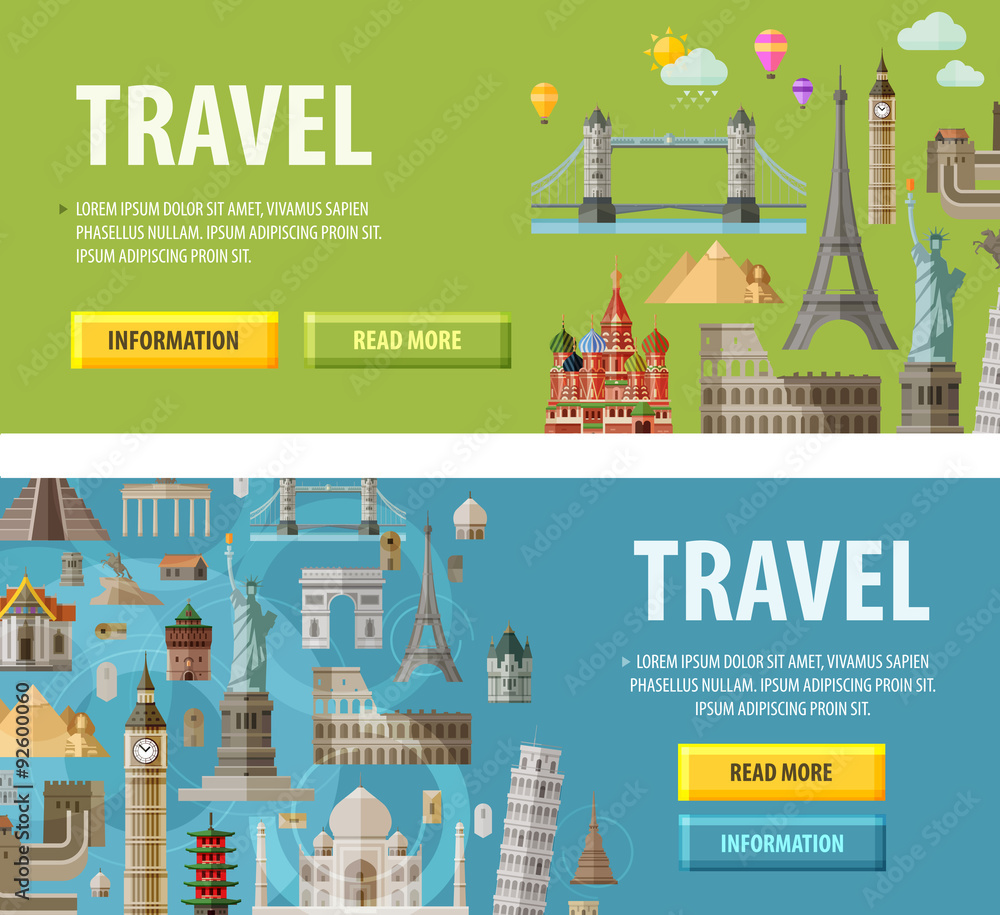 travel vector logo design template. vacation or landmark icon