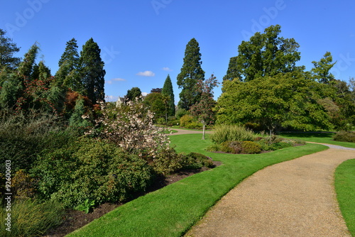 An English country garden in Fall, Autumn.