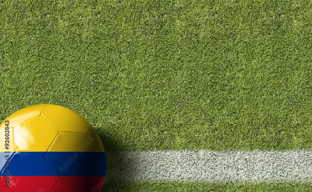 Obraz premium Colombia Ball in a Soccer field