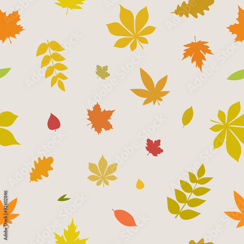 pattern with autumn leaves