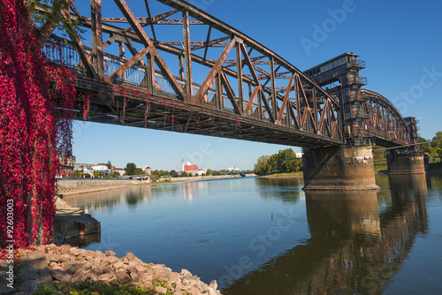 Old Town Bridge in Magdeburg, Autumn