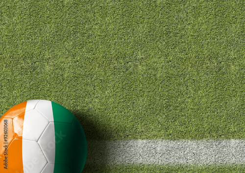 Ivory Coast Ball in a Soccer field