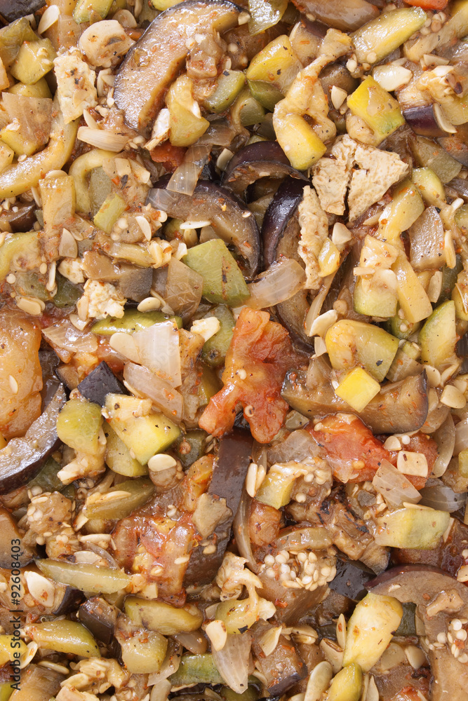 Sauteed Vegetables Background Sauteed Vegetables Background
