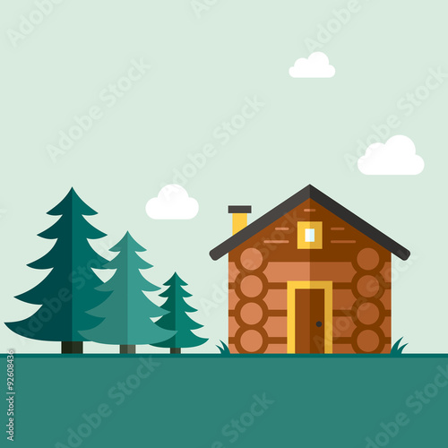 Wooden House Building
