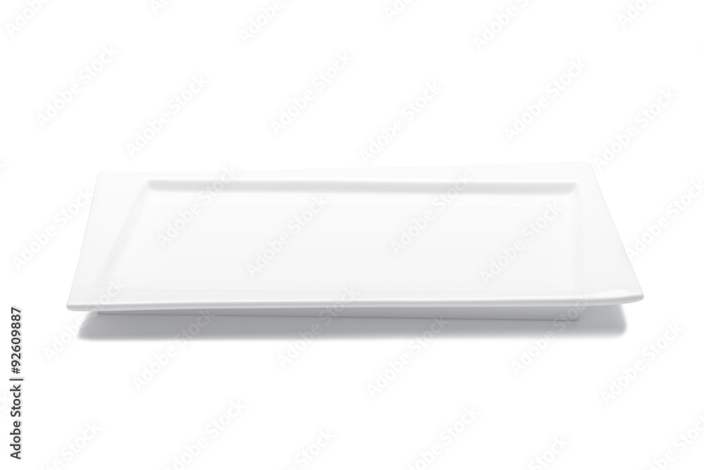Empty white plate isolated on white background Empty white plate isolated on white background